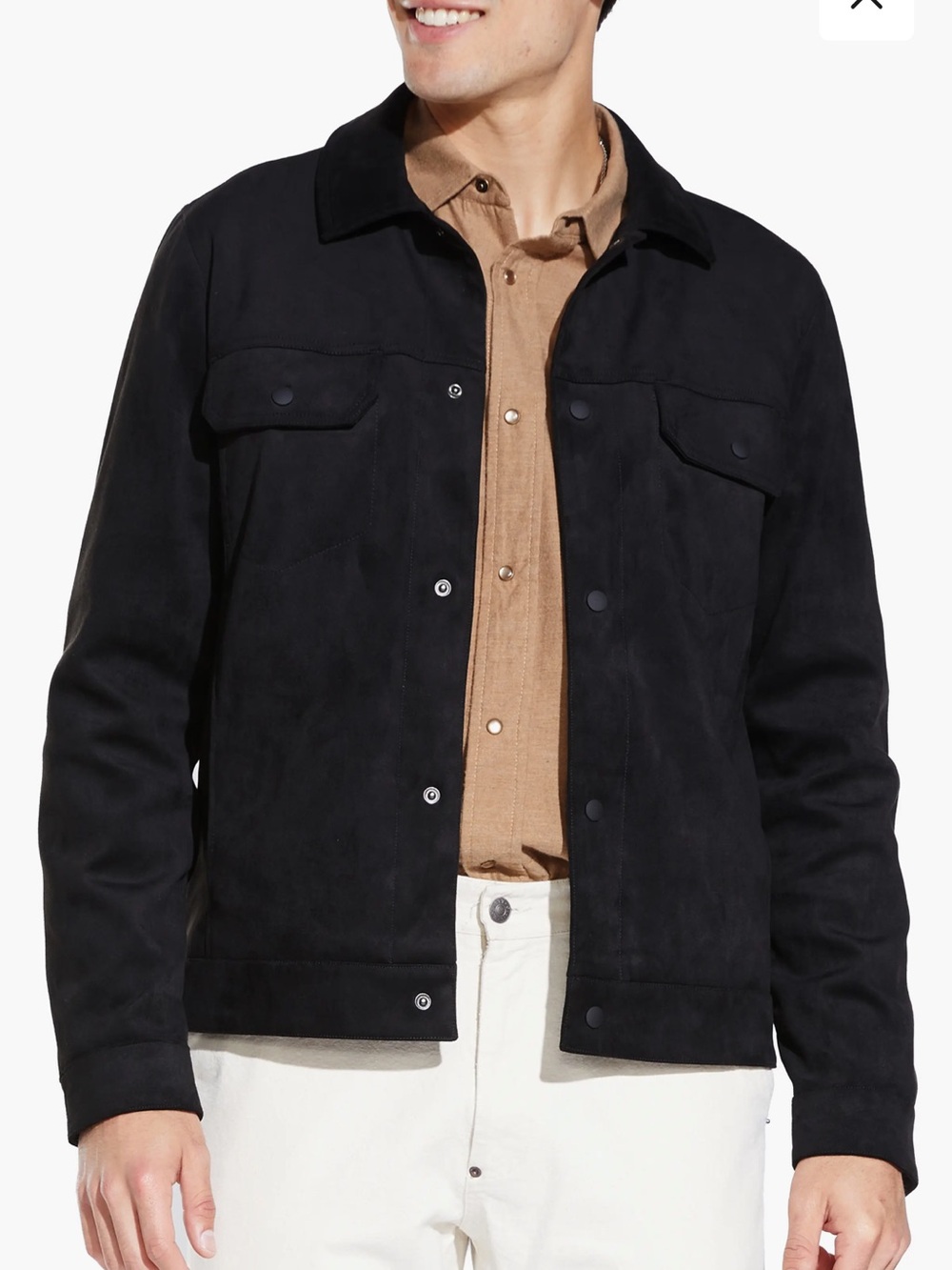 Civil Society Black Suede Bomber Jacket Size Medium